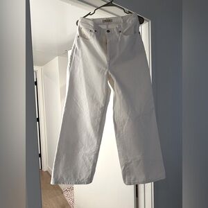 Madewell super wide leg white jeans